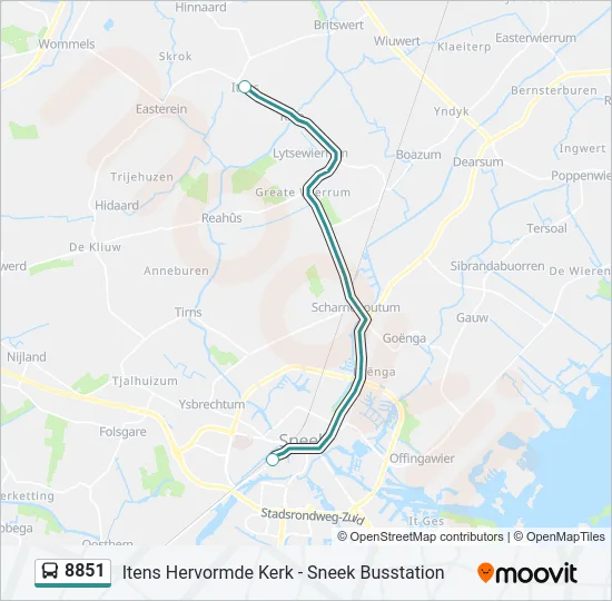 8851 Bus Line Map