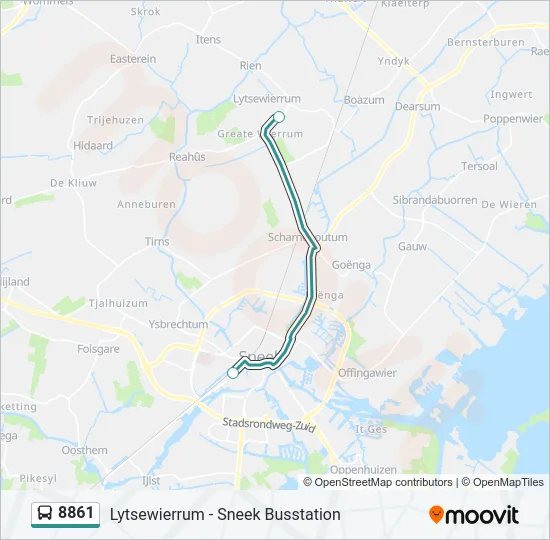 8861 Bus Line Map