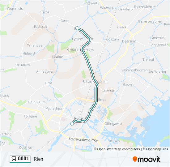 8881 bus Line Map