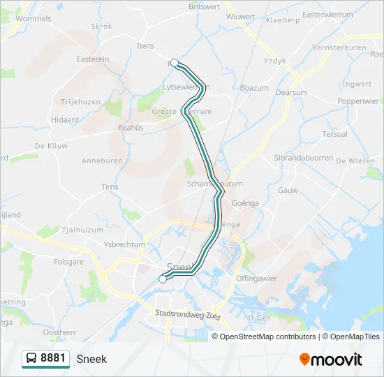 8881 Bus Line Map