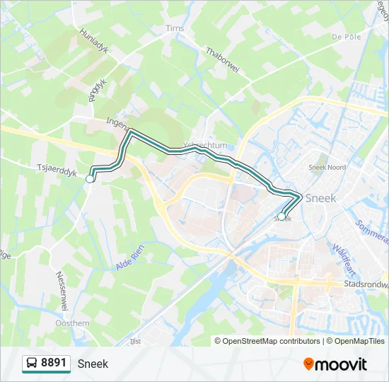 8891 Bus Line Map