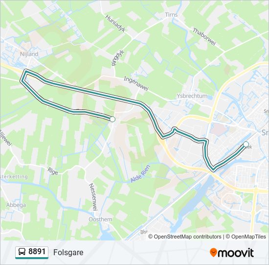 8891 bus Line Map