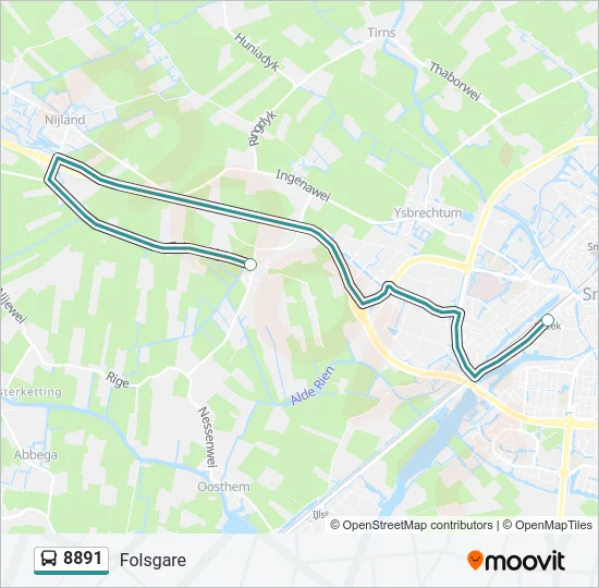 8891 Bus Line Map