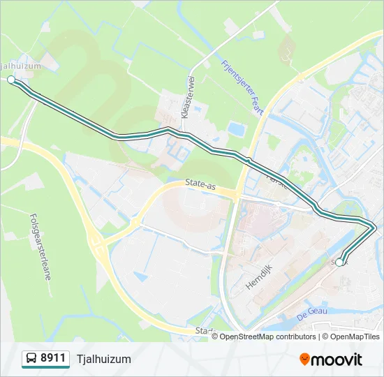 8911 Bus Line Map