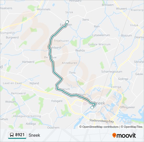 8921 Bus Line Map