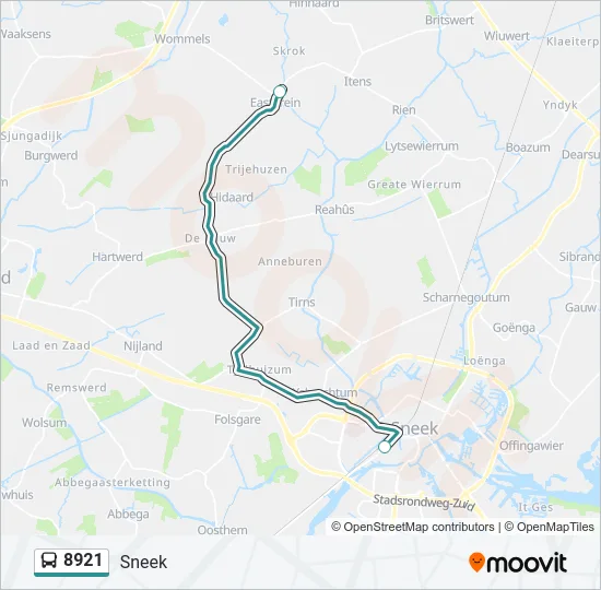 8921 Bus Line Map