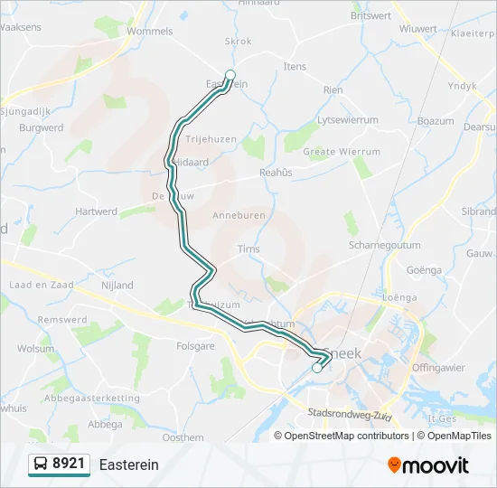 8921 Bus Line Map