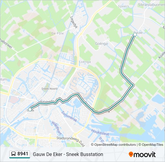 8941 bus Line Map