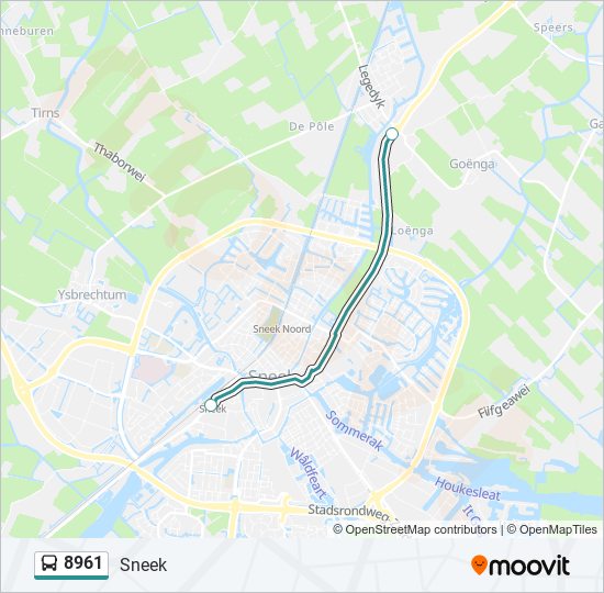 8961 bus Line Map