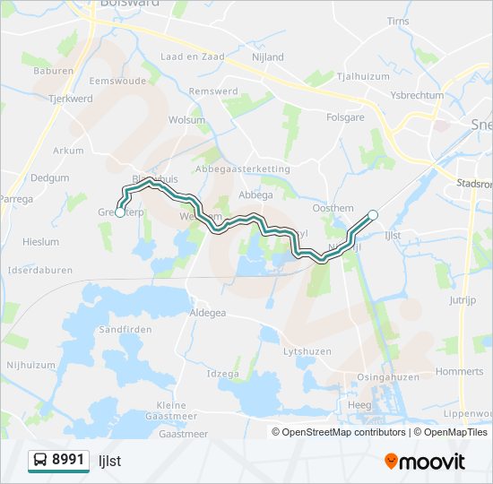 8991 Bus Line Map