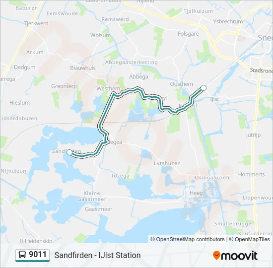 9011 Bus Line Map