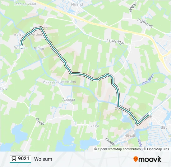 9021 Bus Line Map
