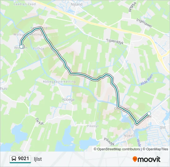 9021 Bus Line Map