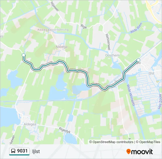 9031 Bus Line Map