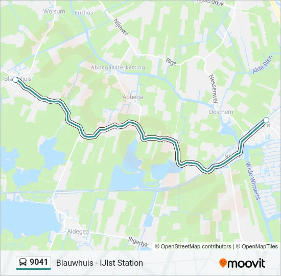 9041 Bus Line Map