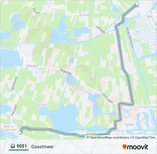 9051 Bus Line Map