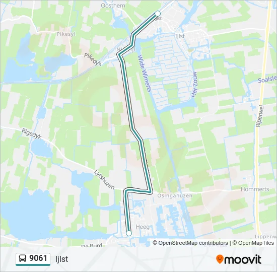 9061 Bus Line Map
