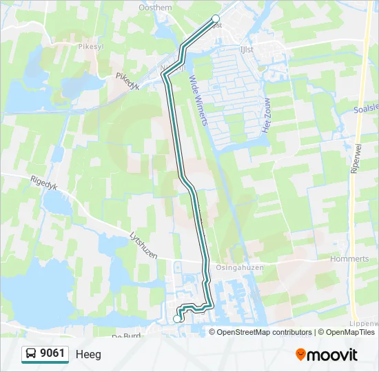 9061 Bus Line Map