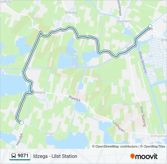 9071 Bus Line Map