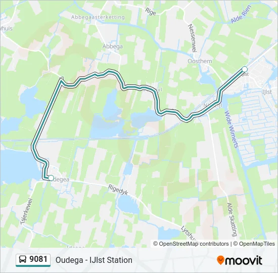 9081 Bus Line Map