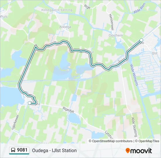 9081 Bus Line Map