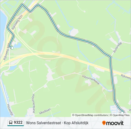 9322 Bus Line Map