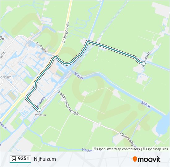9351 Bus Line Map