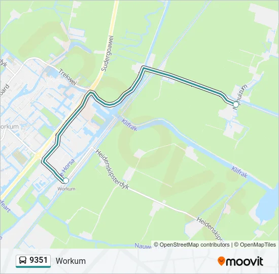 9351 Bus Line Map
