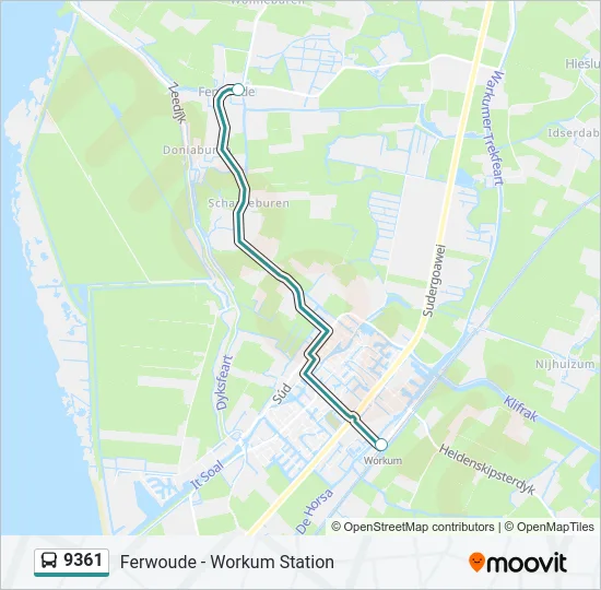 9361 Bus Line Map