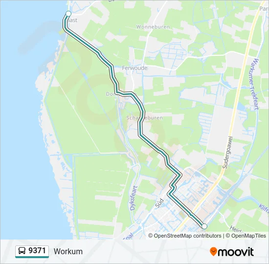 9371 Bus Line Map