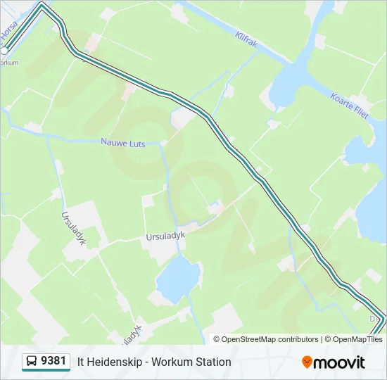 9381 Bus Line Map