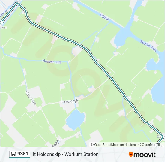 9381 Bus Line Map