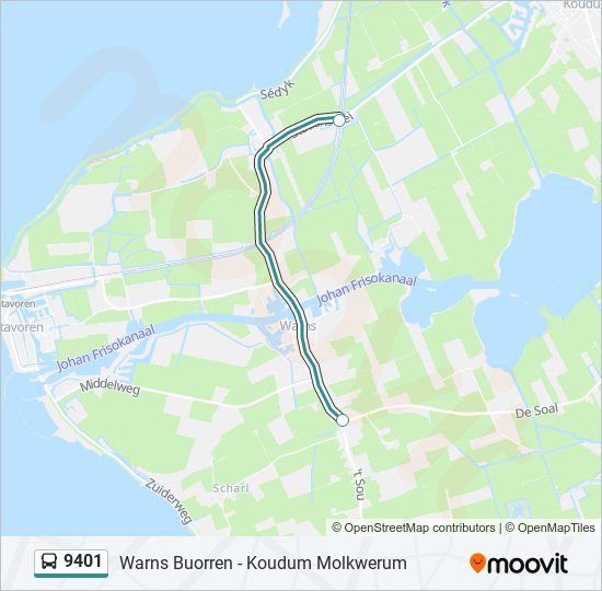 9401 bus Line Map