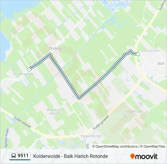 9511 Bus Line Map