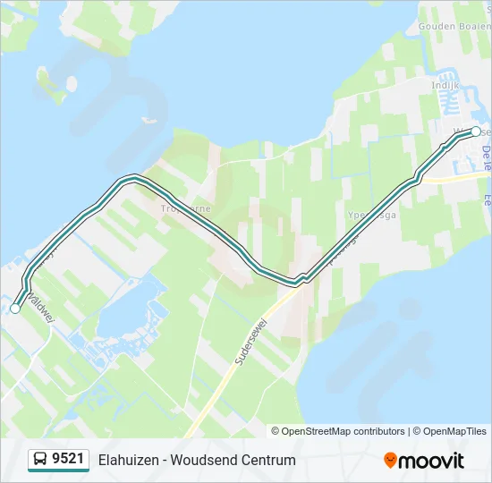 9521 Bus Line Map