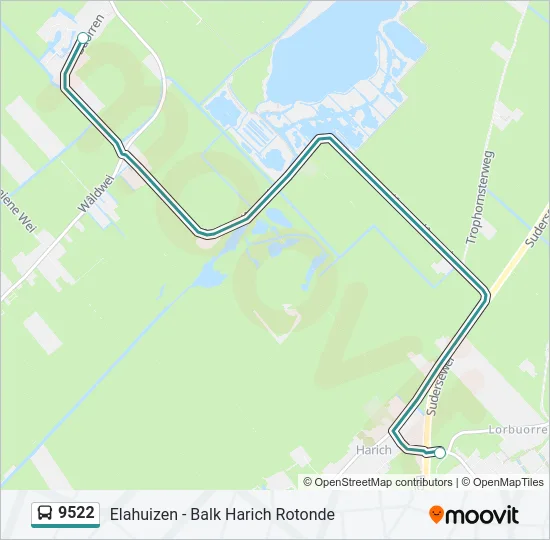 9522 Bus Line Map