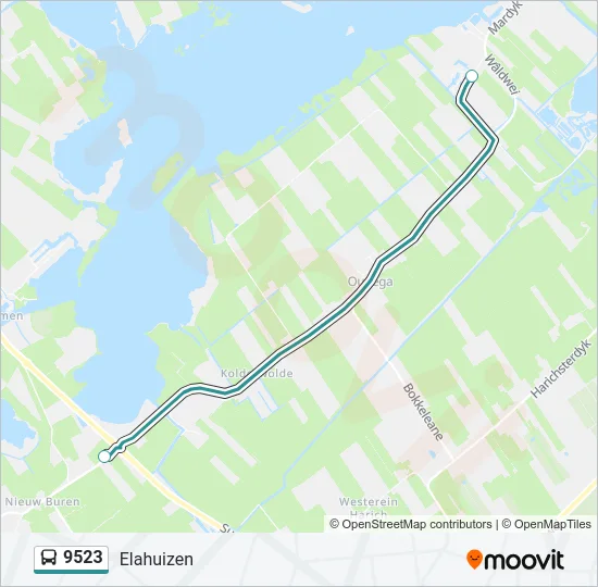 9523 Bus Line Map