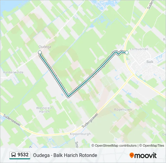 9532 Bus Line Map