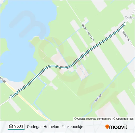 9533 Bus Line Map