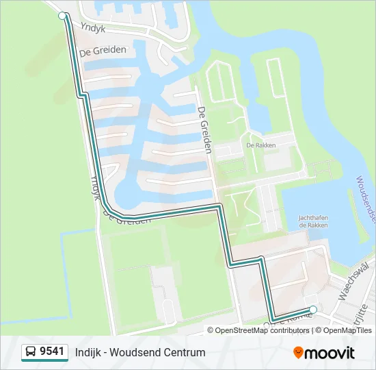 9541 Bus Line Map