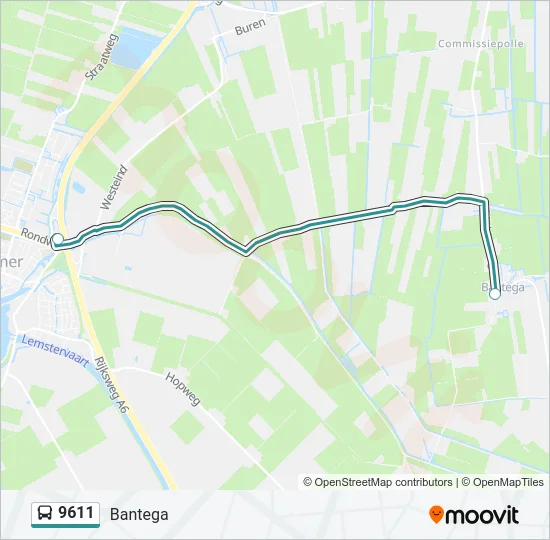 9611 Bus Line Map