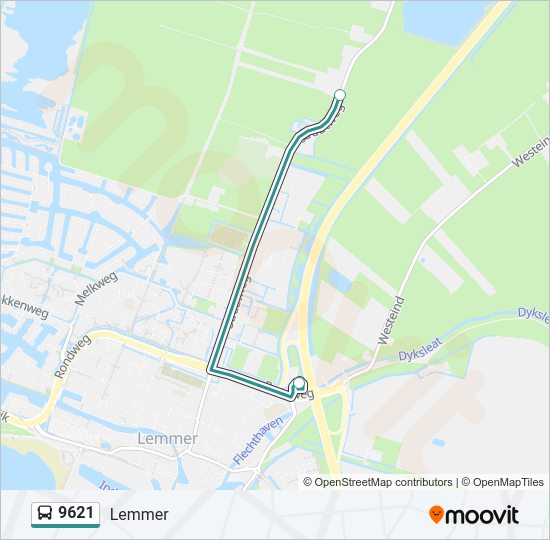 9621 Bus Line Map