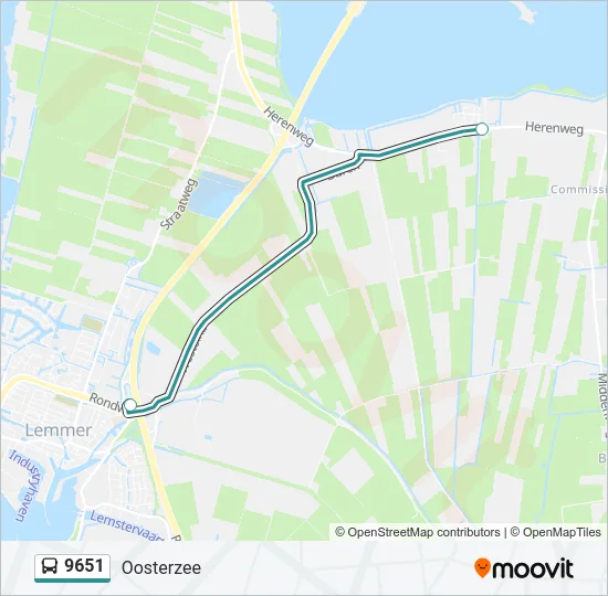 9651 Bus Line Map