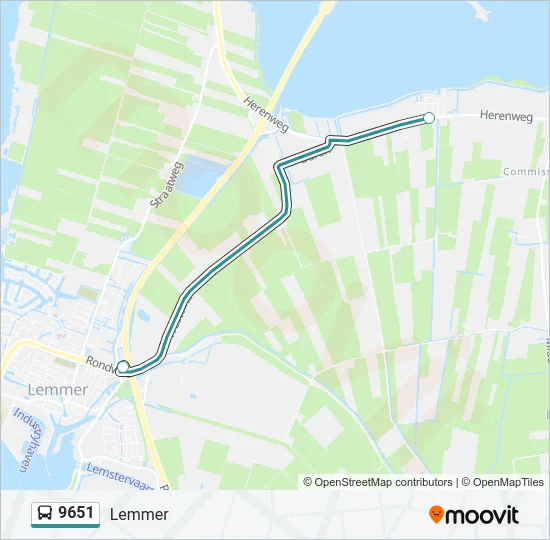 9651 Bus Line Map