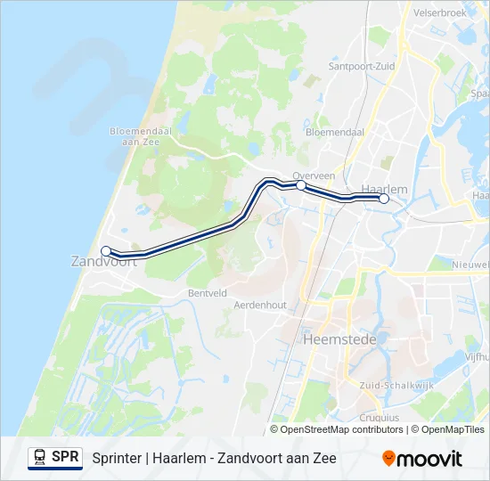 Trein SPR lijnkaart