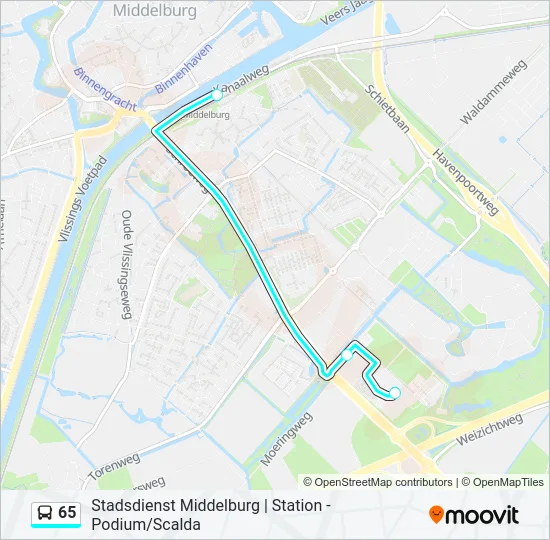 65 Bus Line Map