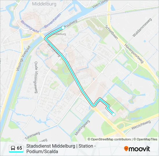 65 Bus Line Map