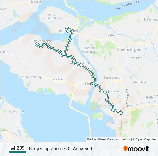 209 Bus Line Map