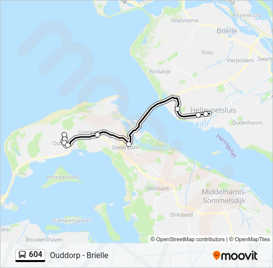 604 Bus Line Map