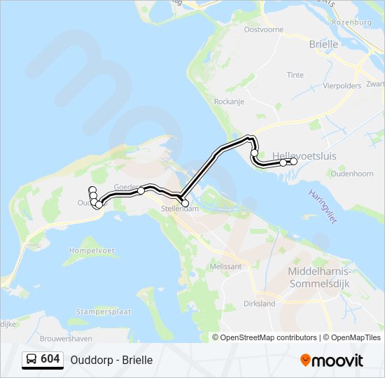 604 Bus Line Map